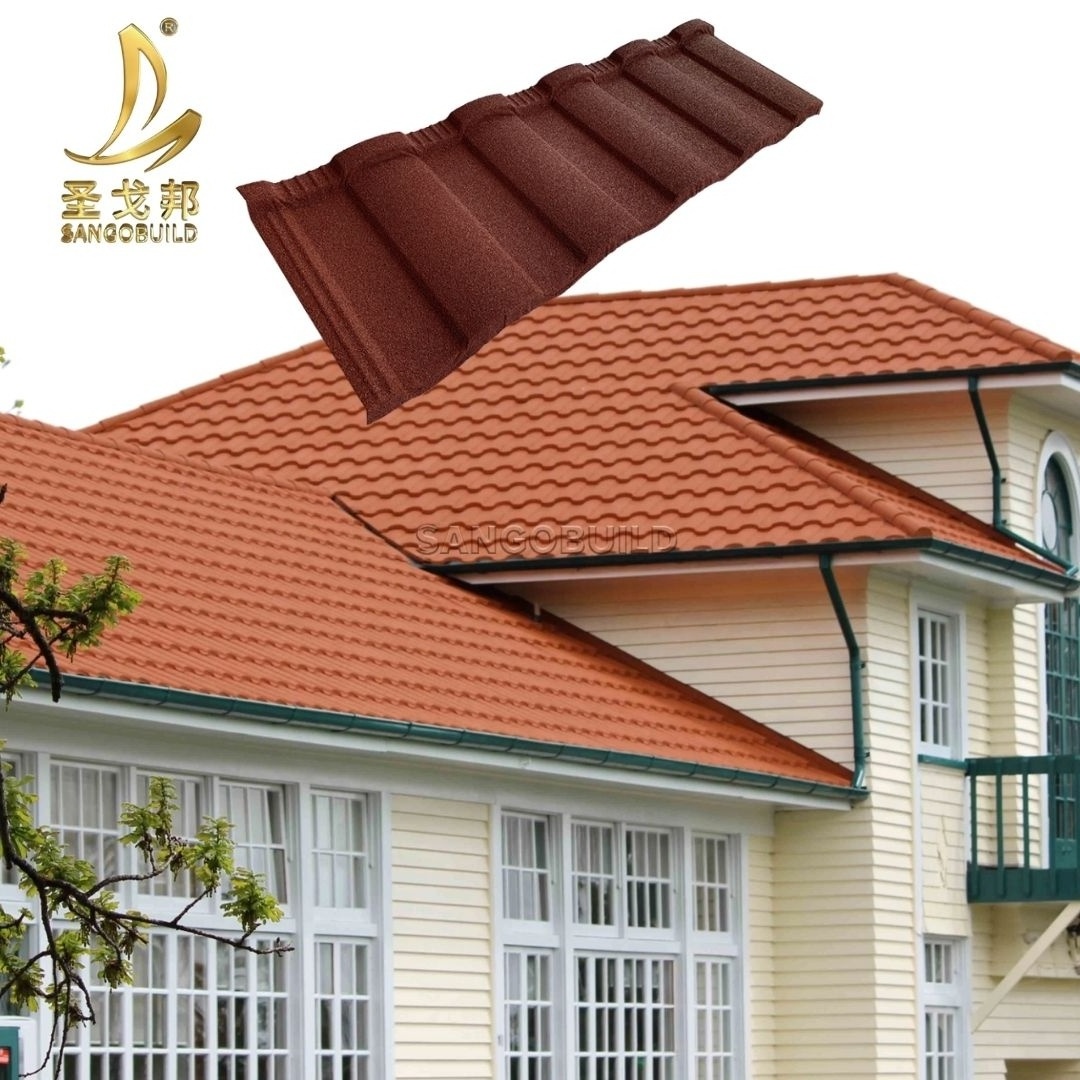 Wholesale construction material lightweight corrugated stone metal roofing sheet,black zinc aluminum roof tiles Jamaica Somalia