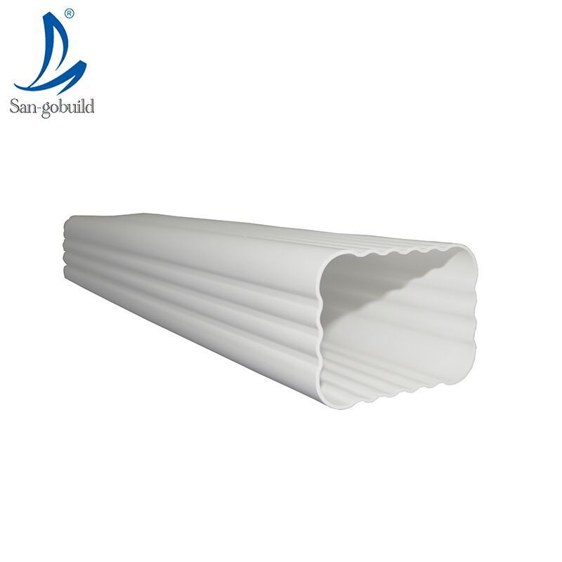 white PVC pipe and fittings for roof drainage  FREE samples 20 years PVC resin double holes bracket for rain gutter