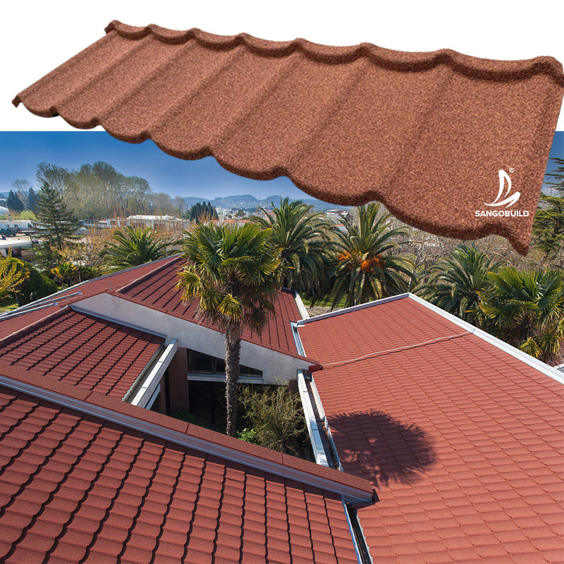 New Zealand Best Selling Tudor Roof Heat Insulation Roofing Sheet For Building Stone Coated Metal Roof Tile