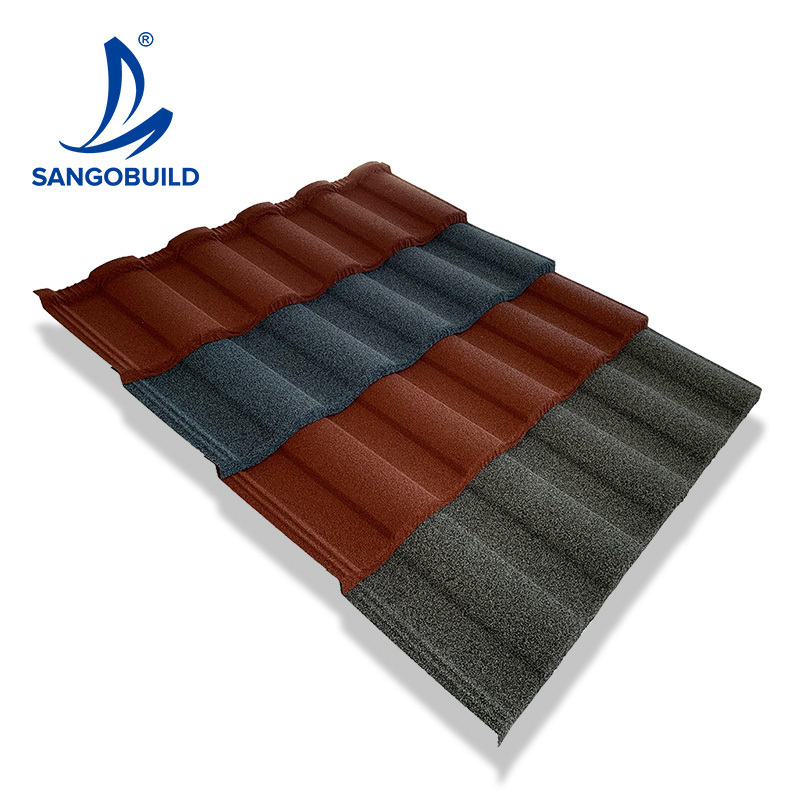 India Hotsale CE certify Roof Tiles Roman/Rainbow Roofing Sheet Stone Coated Metal Roof Tiles