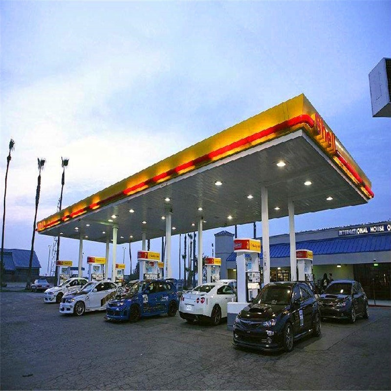 Pre-build Steel Structure Gas Station Canopy for Sale Prefabricated Warehouse Metal Shed Building