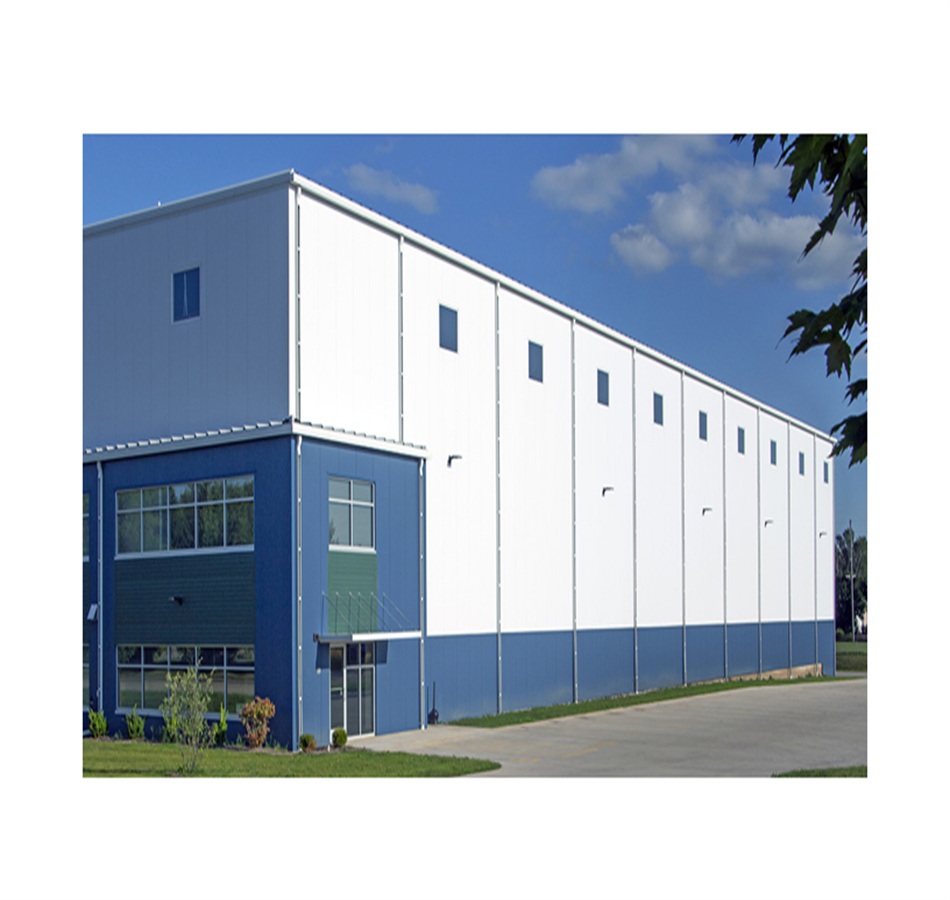 Steel Structure Framed Commercial Office Building Classic Sandwich Panel Prefab Warehouse