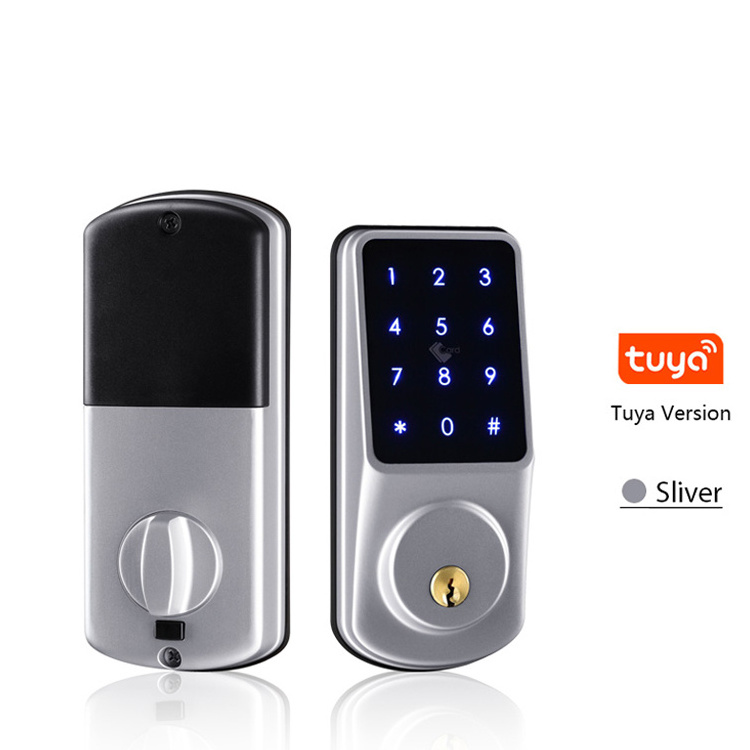 Tuya Lock App Lock RFID Card Smart Touch Screen Keypad Dead Bolt Latch Electric Keyless door locks