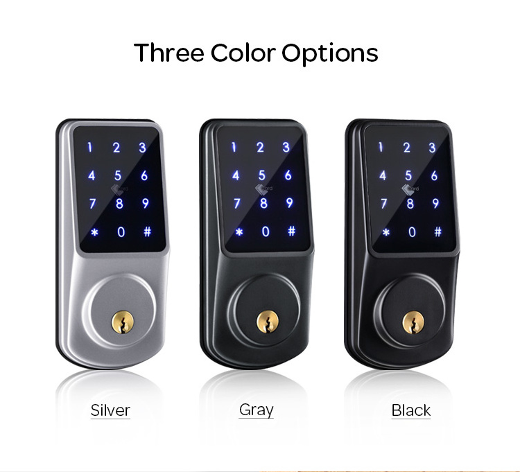 Tuya Lock App Lock RFID Card Smart Touch Screen Keypad Dead Bolt Latch Electric Keyless door locks