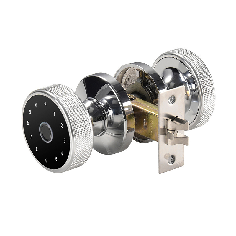 Door Handles with Lock Electronic Lever Lock Easy Installation APP Smart Cylindrical Wireless Digital Lock Door