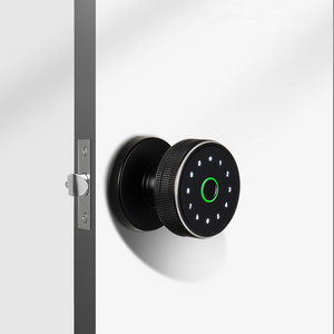 Door Handles with Lock Electronic Lever Lock Easy Installation APP Smart Cylindrical Wireless Digital Lock Door