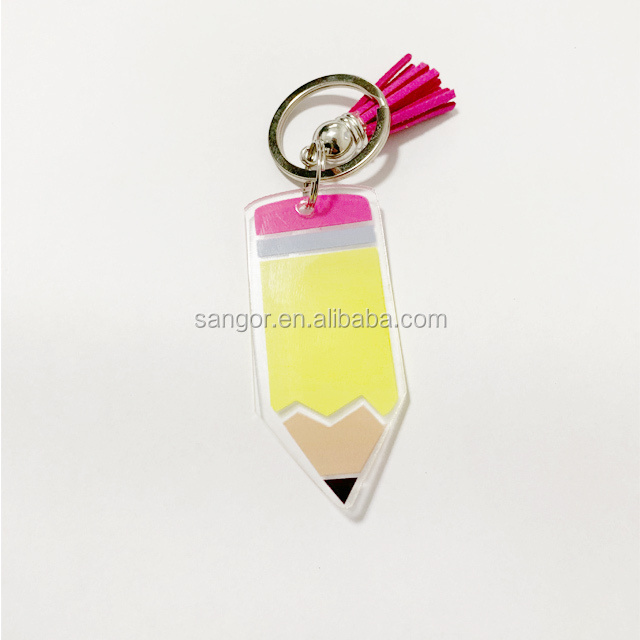 Personalized Teachers' Day Acrylic Pencil Keychains