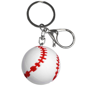 Sports Ball Keychains Soccer Football Baseball Basketball Tennis Ball Golf Ball Keyrings Handbag Hanging Ornaments Keychain