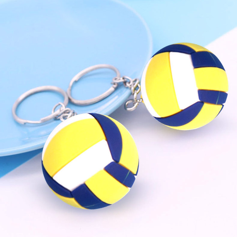 Sports Ball Keychains Soccer Football Baseball Basketball Tennis Ball Golf Ball Keyrings Handbag Hanging Ornaments Keychain