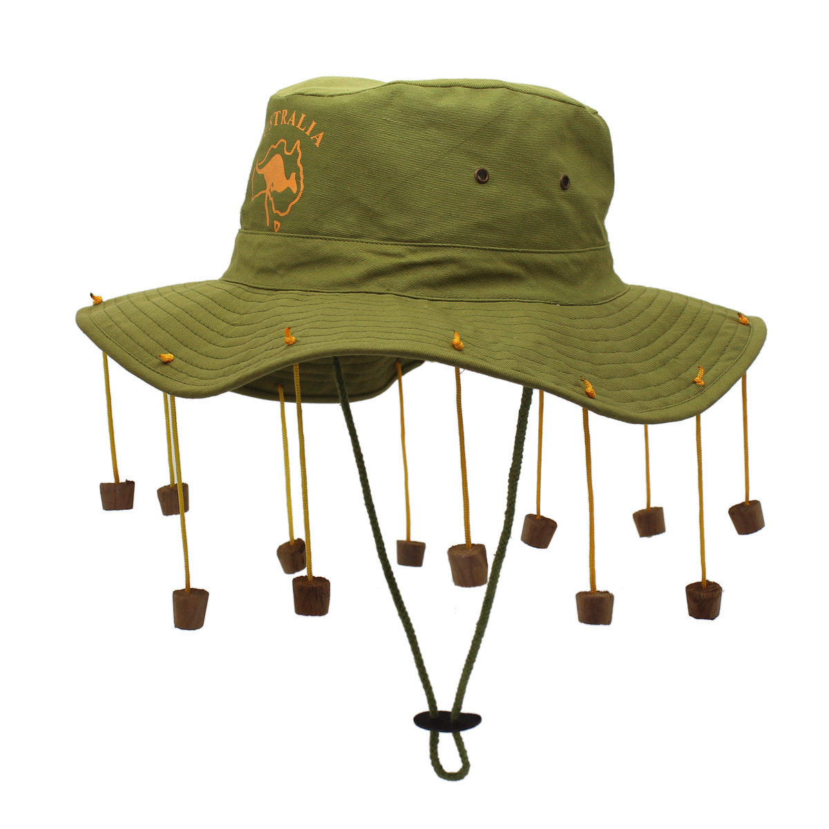 New Arrival Fisherman Bucket Hat With Wooden Cork Pendant Aussie Fancy Dress Cork Hat Uv Sun Protection Wide Brim Hats