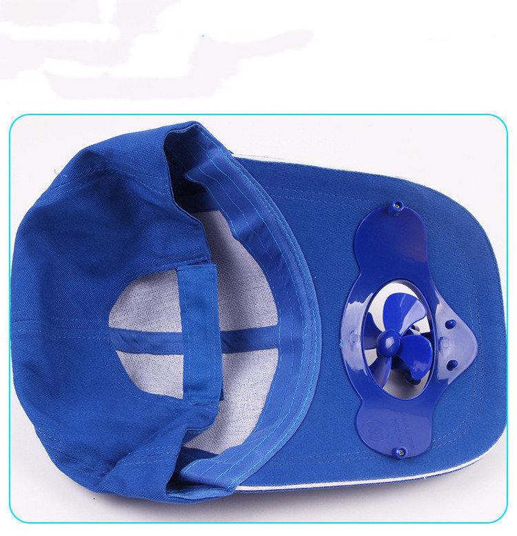 Wholesale Summer Outdoor Sport Hat Solar Sun Power Cool Fan Hat Promotional Custom Logo Cotton Baseball Cap With Fan