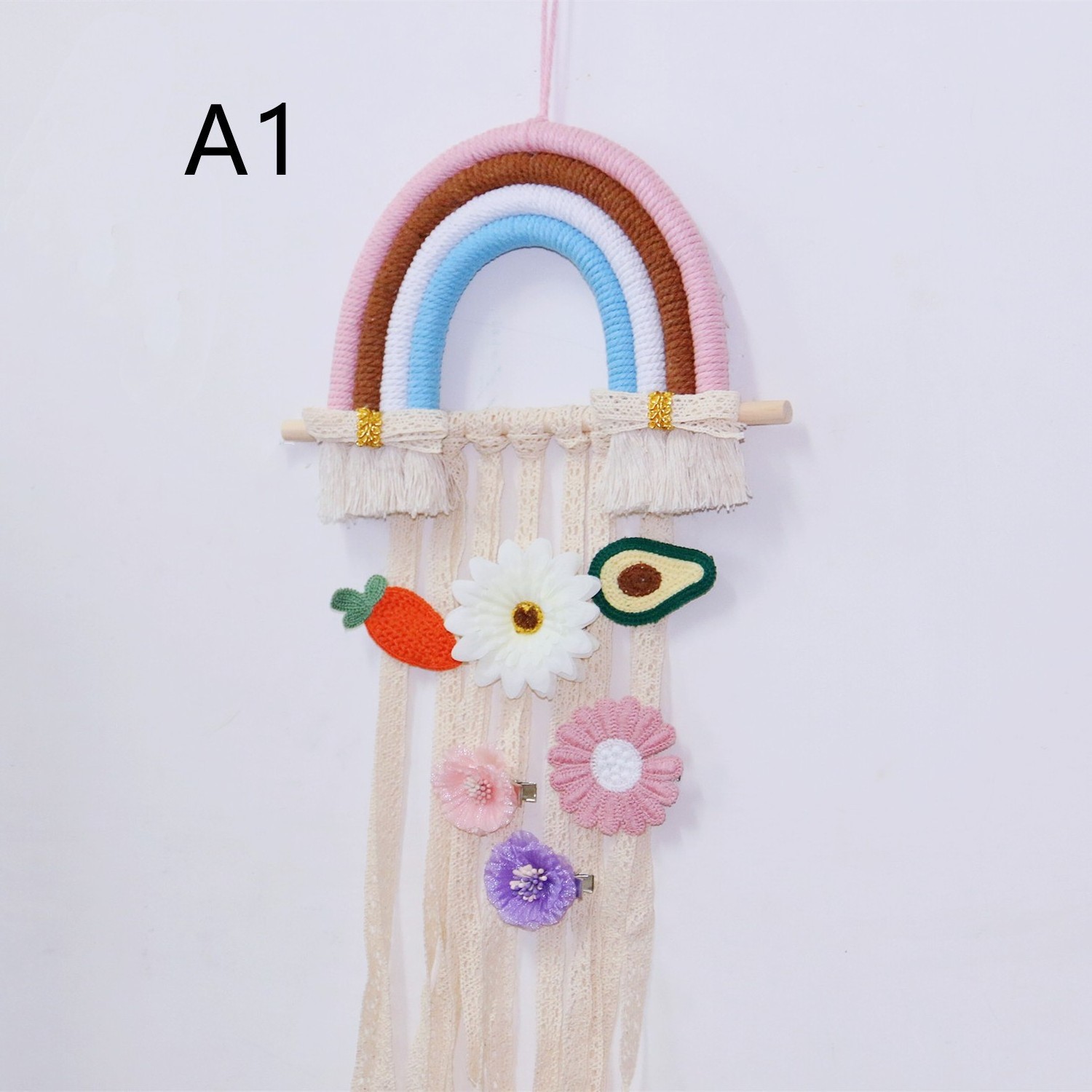 New Tassel Macrame Rainbows Cloud Woven Wall Hanging Boho Decor Kids Room Decoration