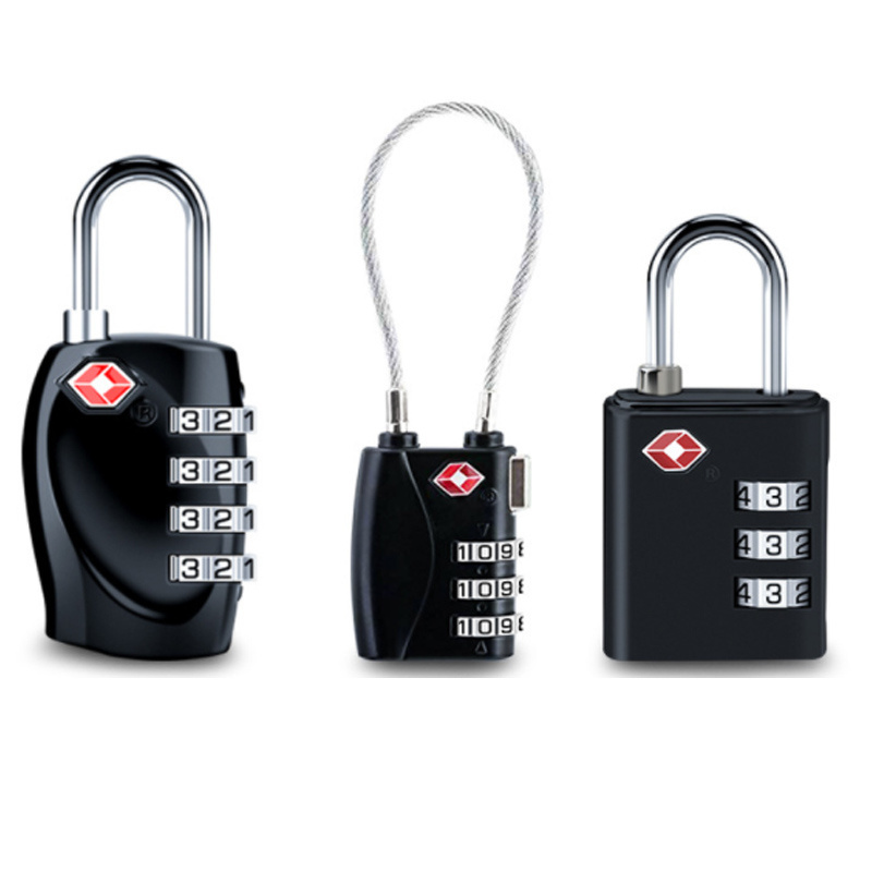 Alloy TSA Lock In Stock Customs Password Padlock Luggage Abroad Multi-purpose Lock Luggage Customs Lock