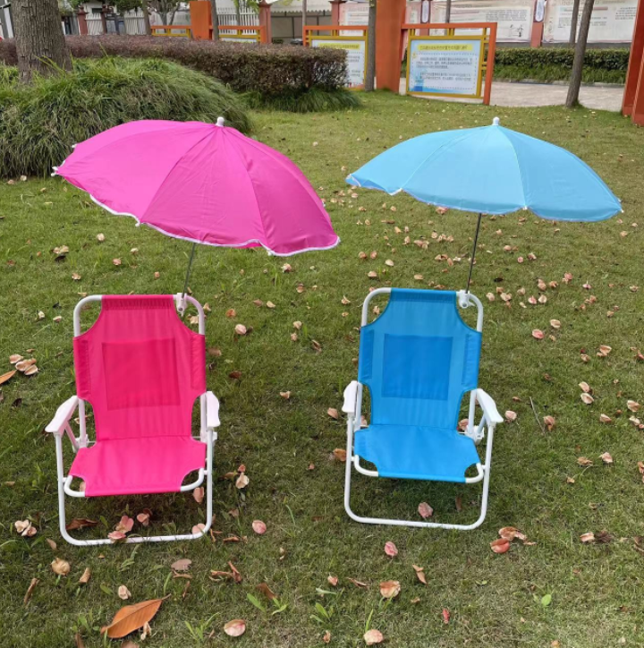 Kids Foldable Beach Chair umbrella Cheap Outdoor lightweight baby folding camping chair moon chairs with umbrella