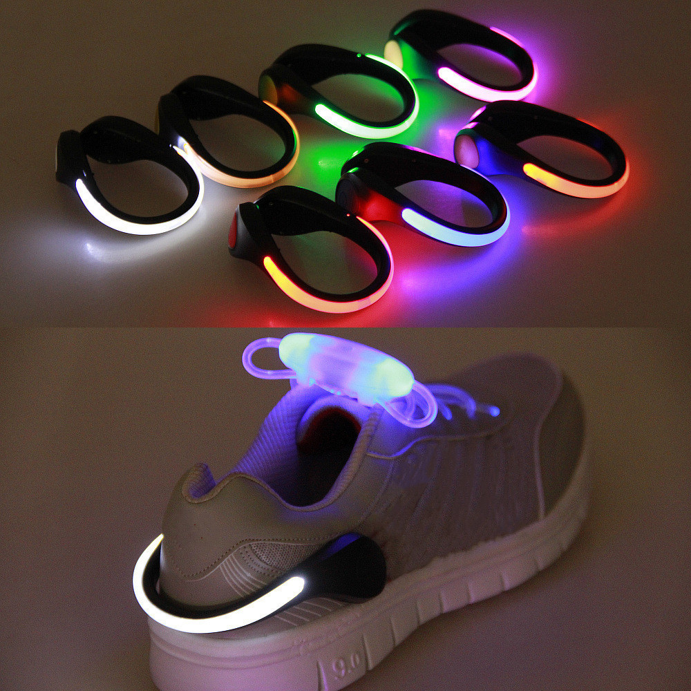 Custom Logo Outdoor Night Lighting LED Flashing Shoe Light LED Running Shoe Clip