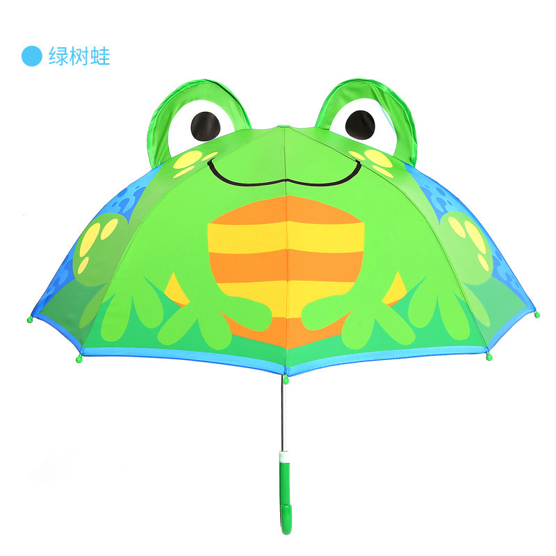 Wholesale Cheap Cartoon Kids Cute Straight Umbrella Creative Children Animal Stick Umbrella