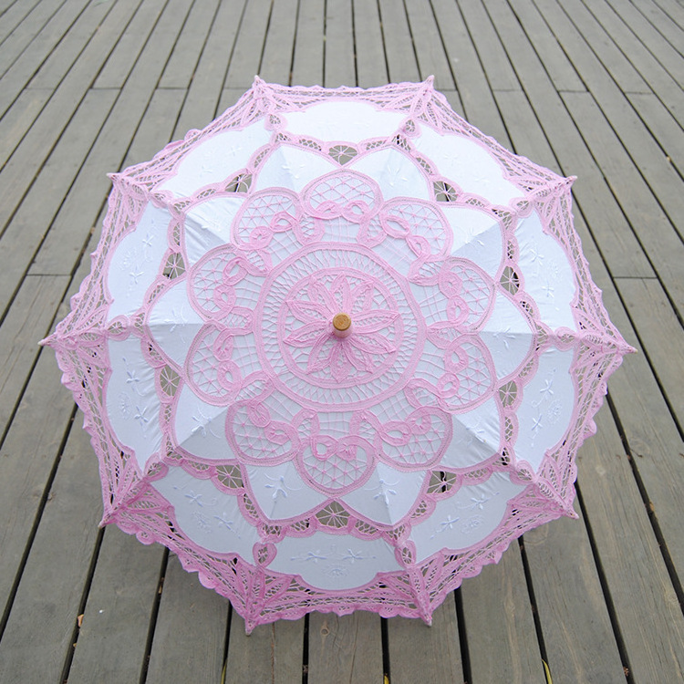 Wedding Large Lace Umbrellas Bridal Parasol Handmade Lace Umbrella For Wedding Photography Dance Wedding Umbrella