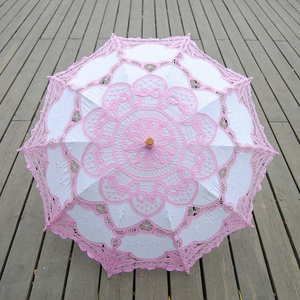 Wedding Large Lace Umbrellas Bridal Parasol Handmade Lace Umbrella For Wedding Photography Dance Wedding Umbrella