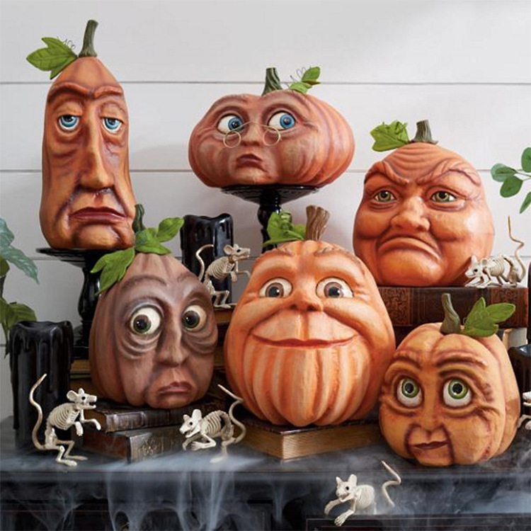 Halloween Pumpkin Outdoor Decoration Ghost Party Yard Decoration Resin Pumpkin Yard Decoration