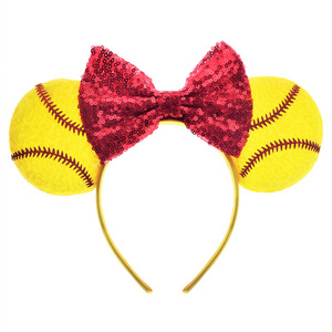 Sports Baseball Headband For Cheerleaders Girls Hair Accessories Hairband Baseball Hair Hoop