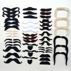 Wholesale Men Halloween Party Supplies False Black Beard Brown Make Up Clown Funny Costume Mustaches