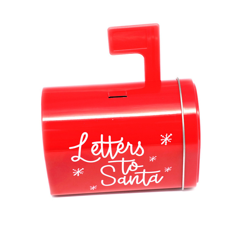 2022 Christmas Best Selling Red Mailbox Shape Mini Gift Box Christmas Ornaments Tin Candy Box