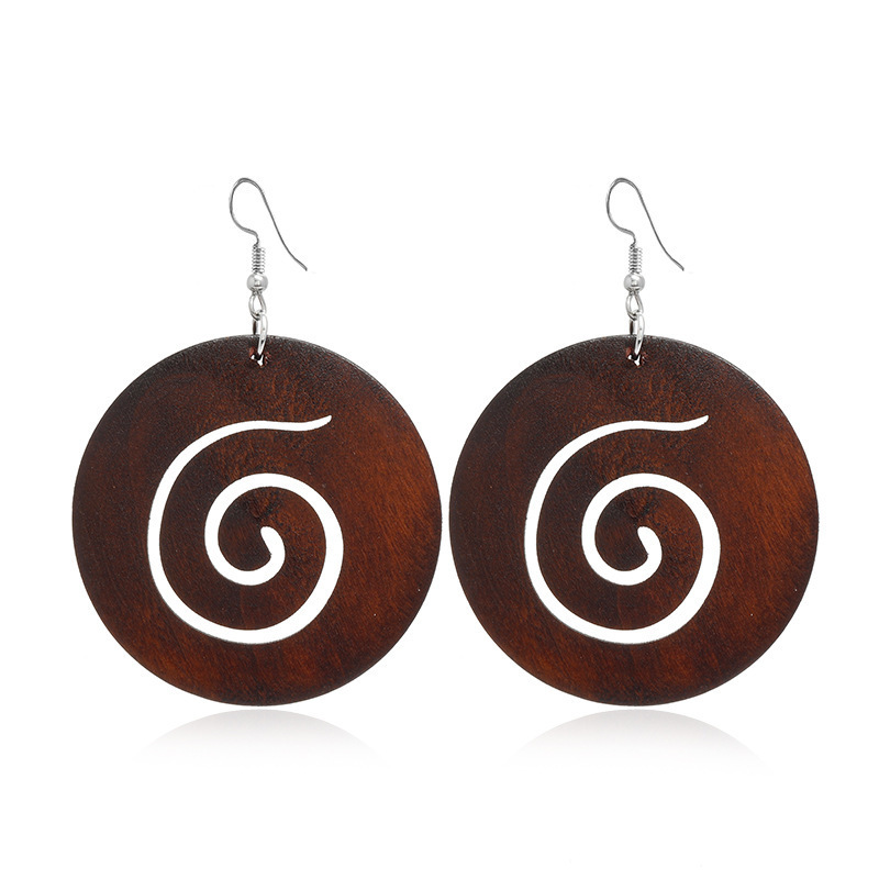 Hot-selling Wholesale Fashion Wooden Laser Cut Earrings Beautiful Women Jewelry Aretes