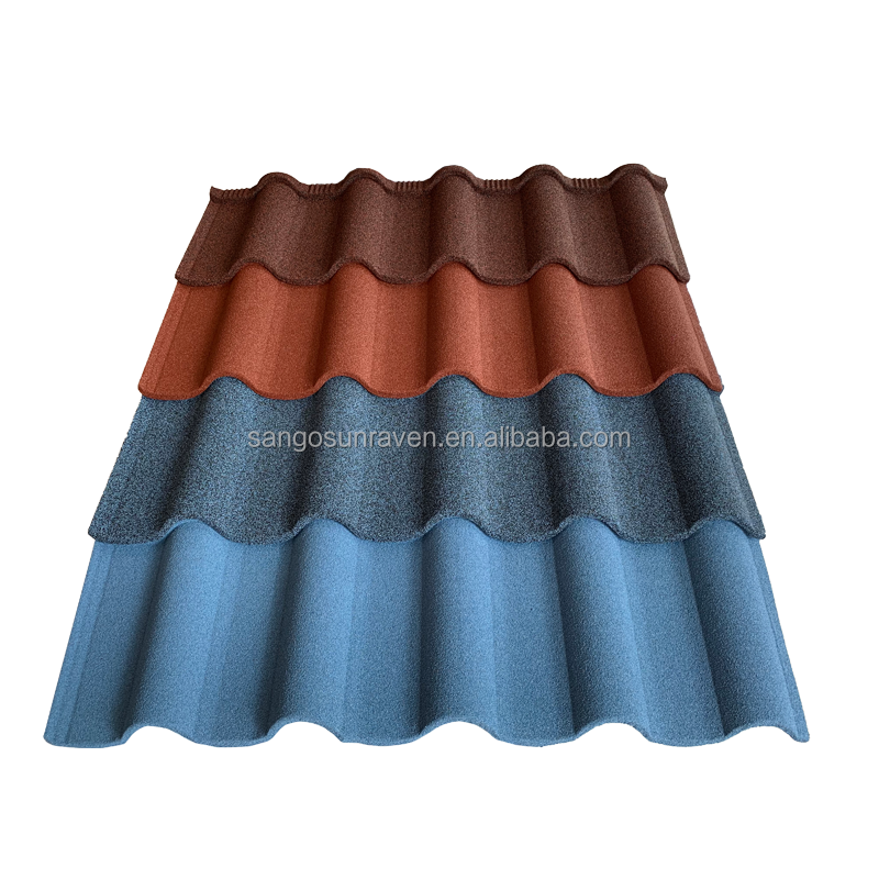 Stone Coated Roof Tile aluminum Zic 150 Roofing Shingle colorful Sand Coated metal roof tile