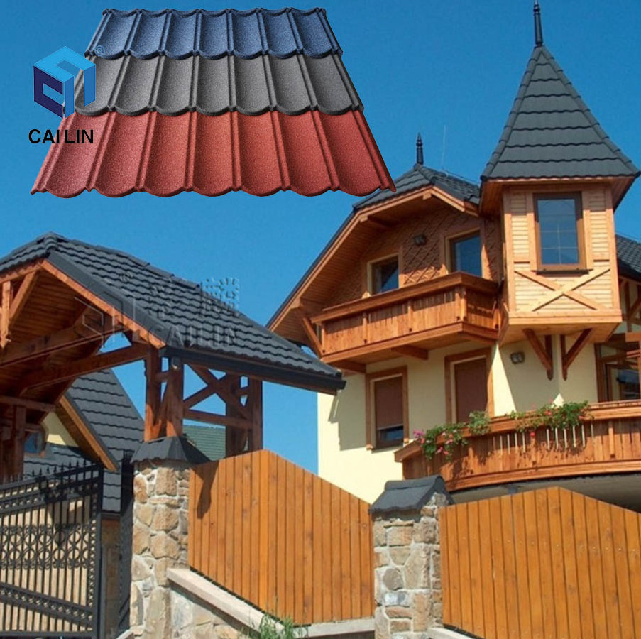 SANGO SUNRAVEN Sangobuild, Cailin Factory Price Metal Roof Tiles Acier Galvalume Machines  Pvc Stone Coated Roof Tile