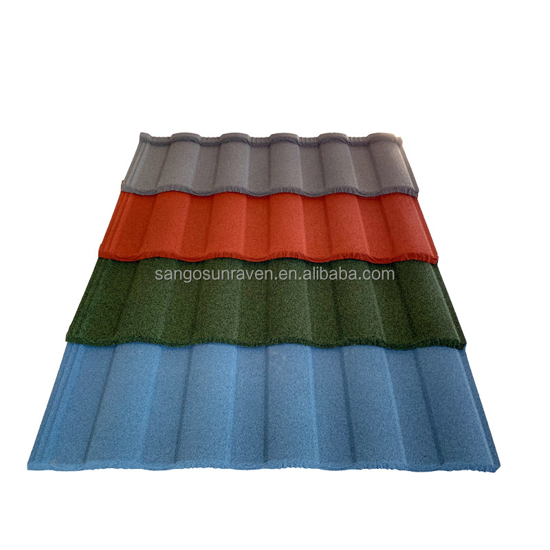 Ce Certification North American Europe Interlocking Roof Tiles, 0.45mm Stone Coated Aluminium Steel Metal Roofing Shingles