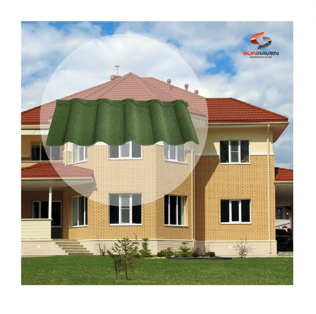 In Ghana Iron Sheets Roofing Galvanized Corrugated Stone Coated Metal Roof Tile