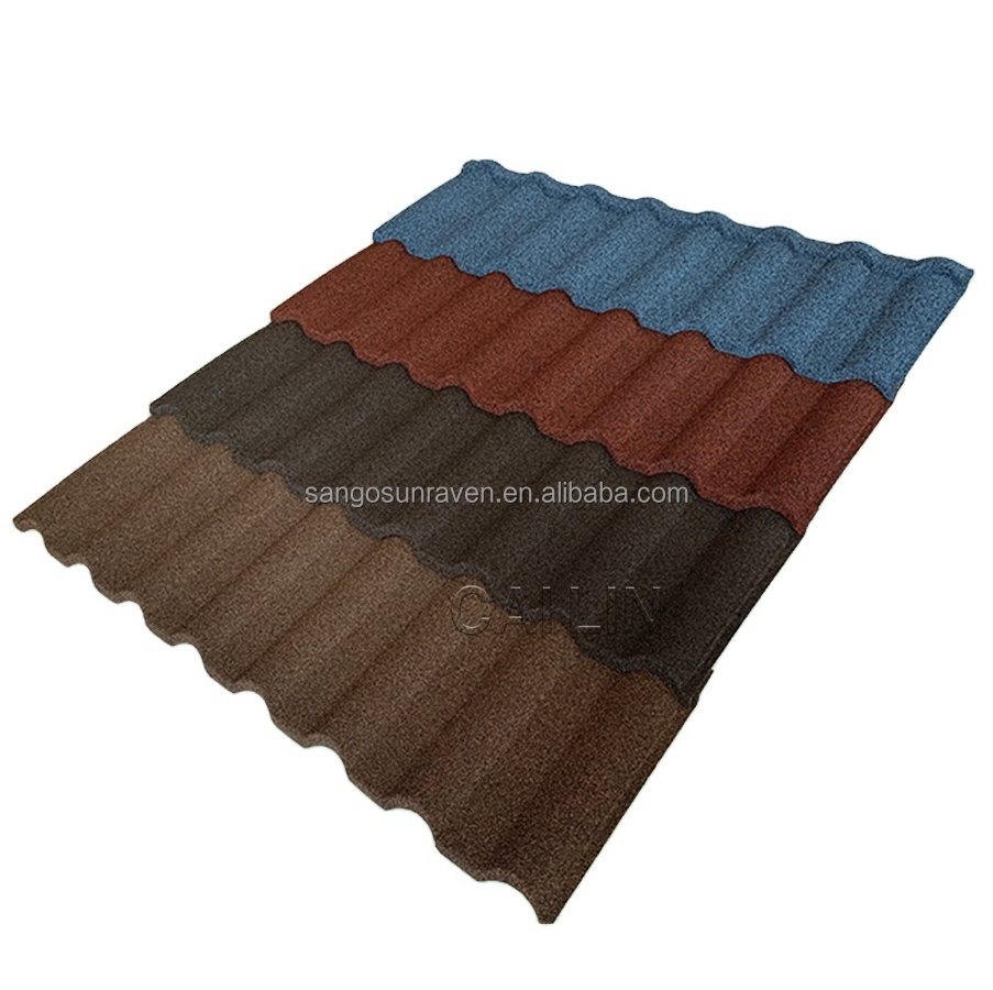 Ce Certification North American Europe Interlocking Roof Tiles, 0.45mm Stone Coated Aluminium Steel Metal Roofing Shingles