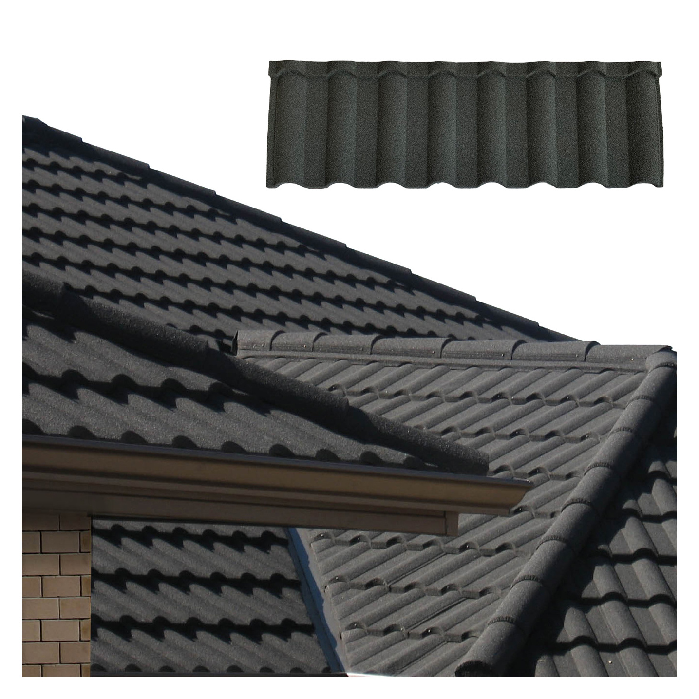 In Ghana Iron Sheets Roofing Galvanized Corrugated Stone Coated Metal Roof Tile