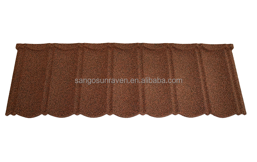 Ce Certification North American Europe Interlocking Roof Tiles, 0.45mm Stone Coated Aluminium Steel Metal Roofing Shingles