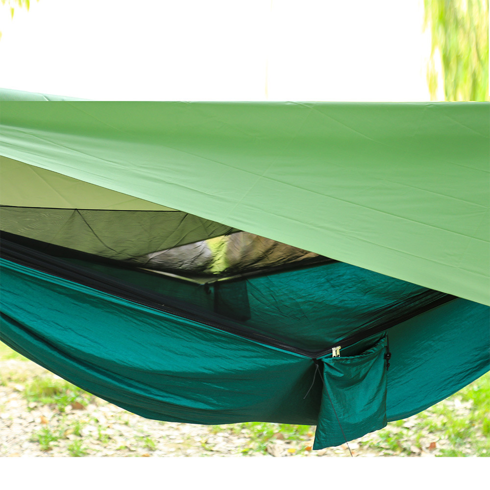 wholesale Hot Sale high quality Polyester Silver Waterproof Fabric Camping Tarp With Hammock And Polyester Mosquito Net