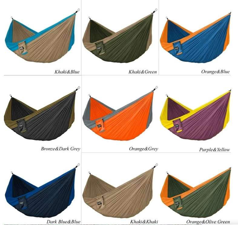 Custom Nylon Tree Camping Hammock swing Portable waterproof Hammocks outdoor tent