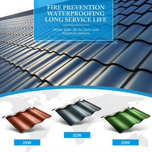 Factory Direct New BIPV Solar Roof Tiles Photovoltaic System High Efficiency Photovoltaic Tiles for Solar Energy