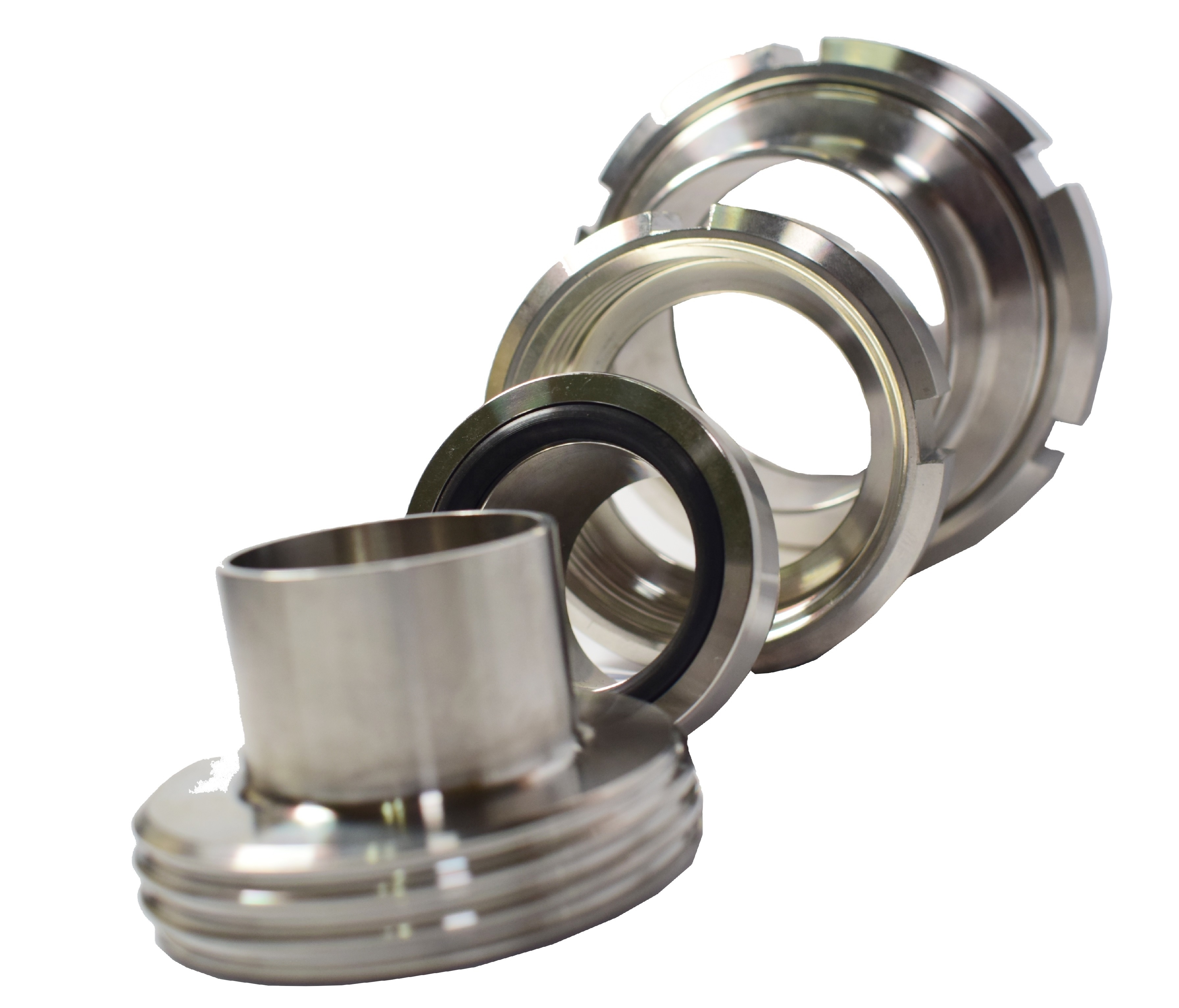 SS316L  Food Grade Flange Union Fitting Sanitary Tri Clamp Clover Sanitary Stainless Steel SMS Union