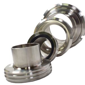 SS316L  Food Grade Flange Union Fitting Sanitary Tri Clamp Clover Sanitary Stainless Steel SMS Union