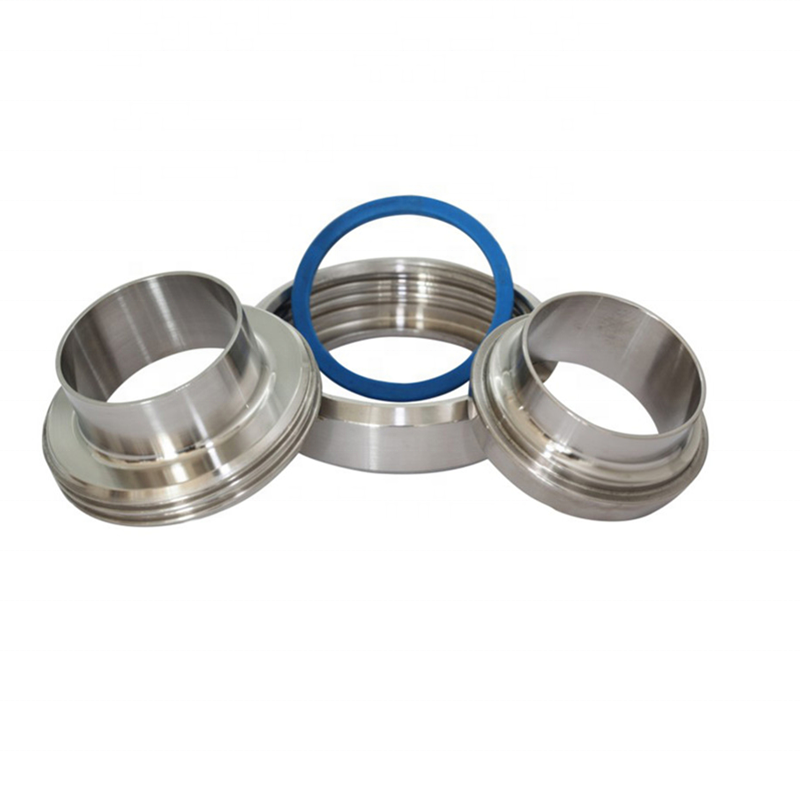 SS316L  Food Grade Flange Union Fitting Sanitary Tri Clamp Clover Sanitary Stainless Steel SMS Union