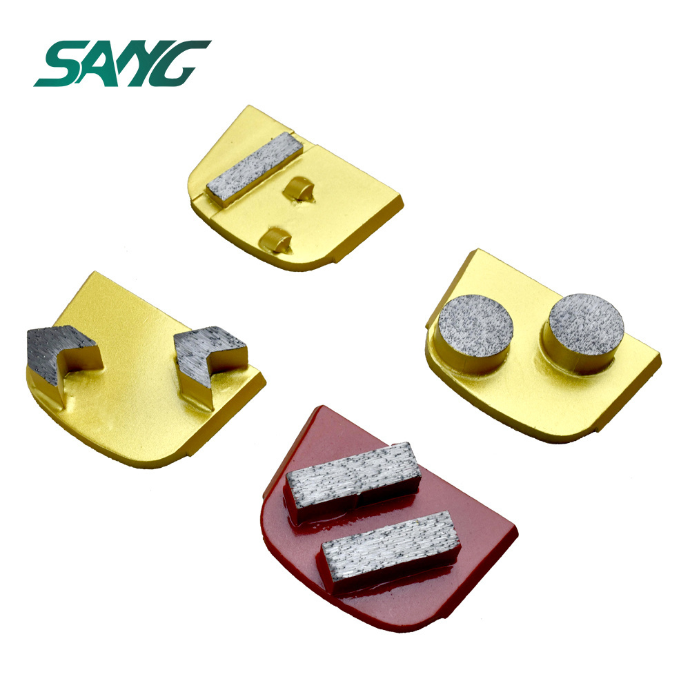 Diamond redi lock  block abrasive tool concrete floor grinding shoes trapezoid grinding segment for floor grinder