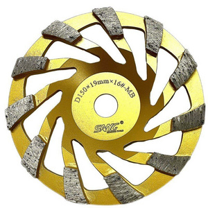 6'' 150mm diamond grinding plate grinding cup wheel for polishing floor machine