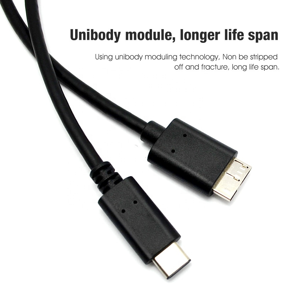 Micro B USB C 3.0 Cable 5Gbps External Hard Disk Drive HDD Cable for Samsung note 3 SSD Data Cabo USB Tipo C To Micro B 3.0