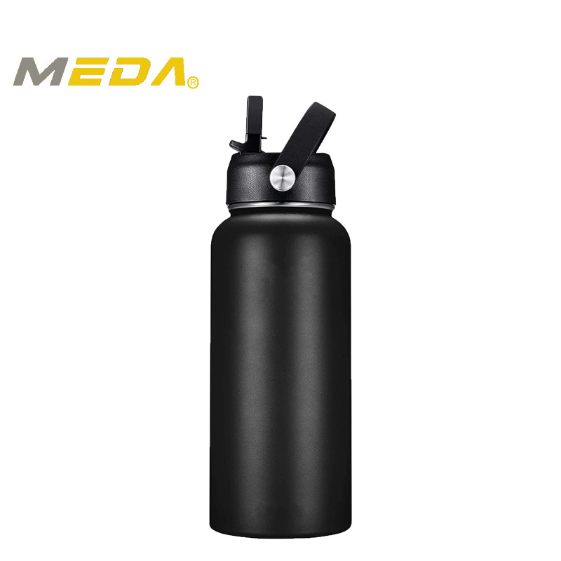 32 oz Double Insulated Water Bottle Leak proof Stainless Steel Thermos Bottle with changeable lid