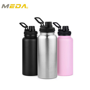 30oz Double wall stainless steel water bottle with chug lid