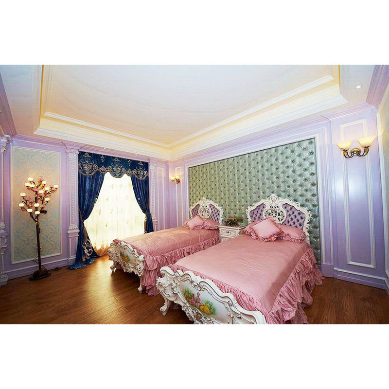 Luxury Gilt Wood Luxury Bedroom Set Princess Bedroom for Girls Children Bedroom Furniture