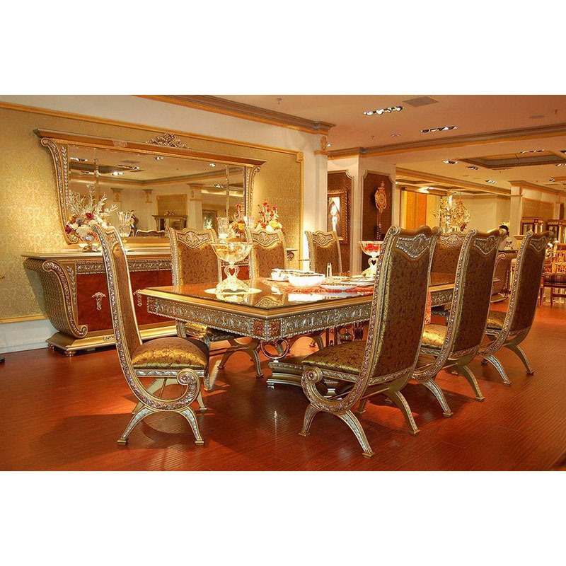 High Quality European Classical Dining Room Table Set Restaurant French Royal Furniture Tables