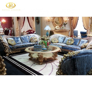 Luxurious French Furniture Classical Living Room Furniture Solid Wood Royal Style Antique Furniture