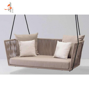 Modern Luxury Hotel Villa Outdoor Daybed Sofa Lounge Front Door Porch Swing Double Chair For 2 Person Kids Swing Chair