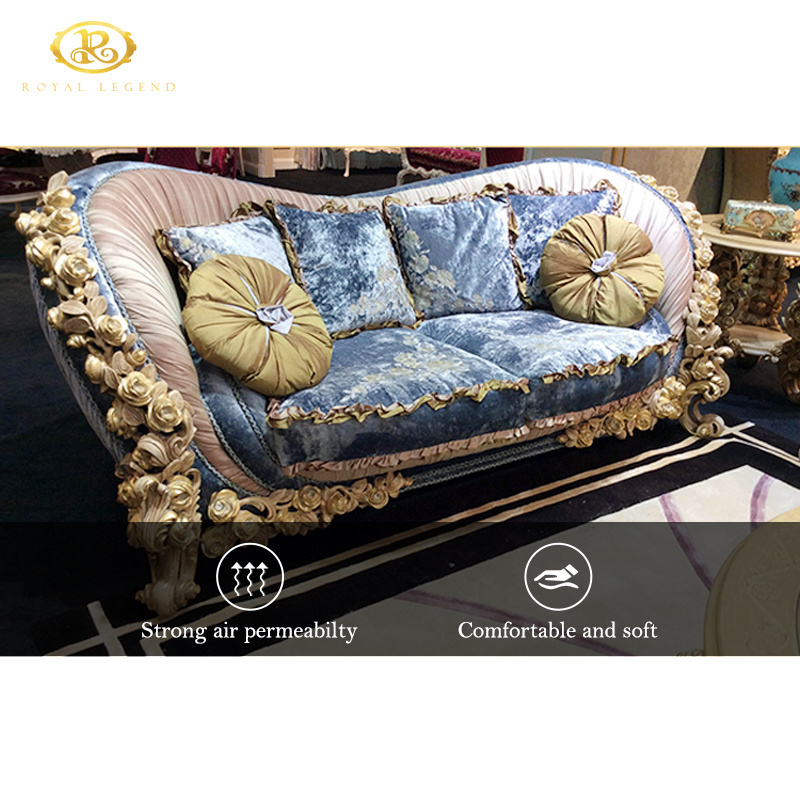 Luxurious French Furniture Classical Living Room Furniture Solid Wood Royal Style Antique Furniture